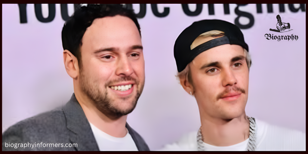 Justin Bieber and Scooter Braun