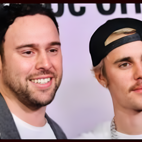 Justin Bieber and Scooter Braun